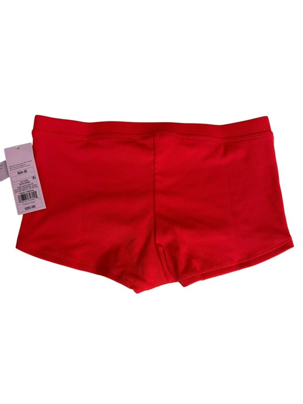 Wild Fable Red Ribbed Boy Short Swim Bottoms NWT Size S 4-6